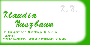 klaudia nuszbaum business card